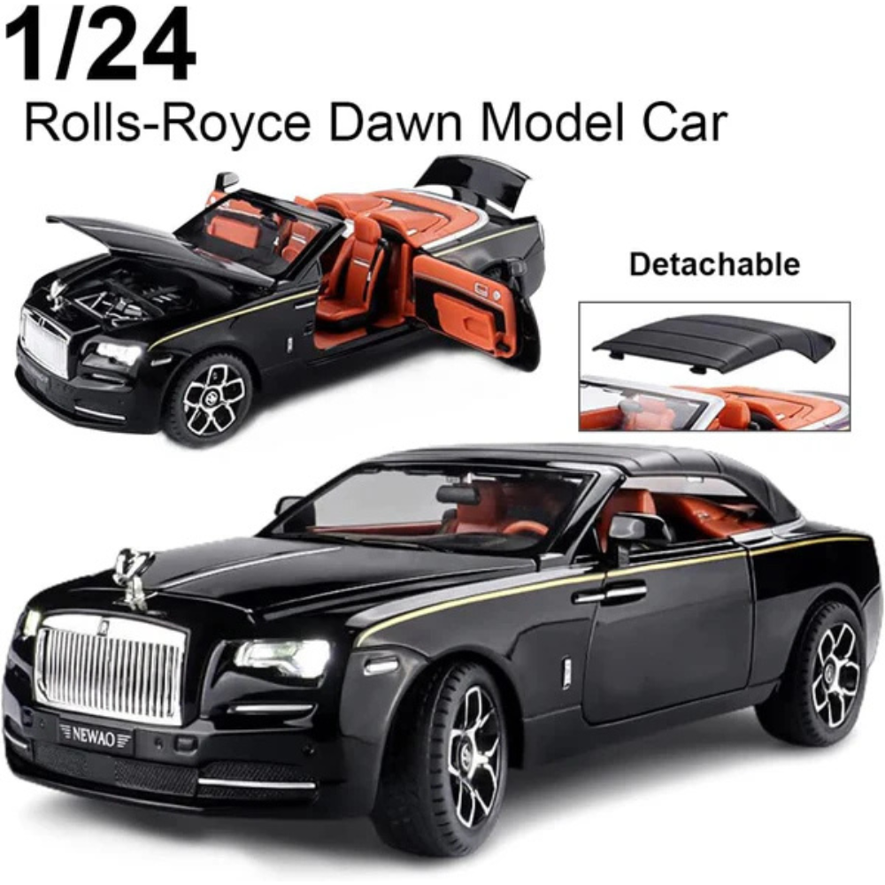 Rolls-royce Convertible Super Sports Scale Model Diecast Metalcar - All Size