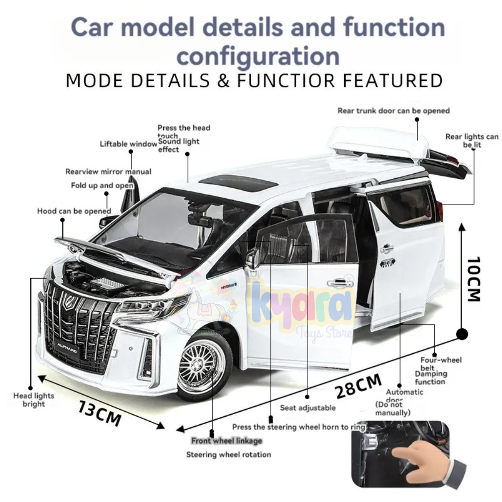 Toyota Alphard Scale Model Diecast Metalcar