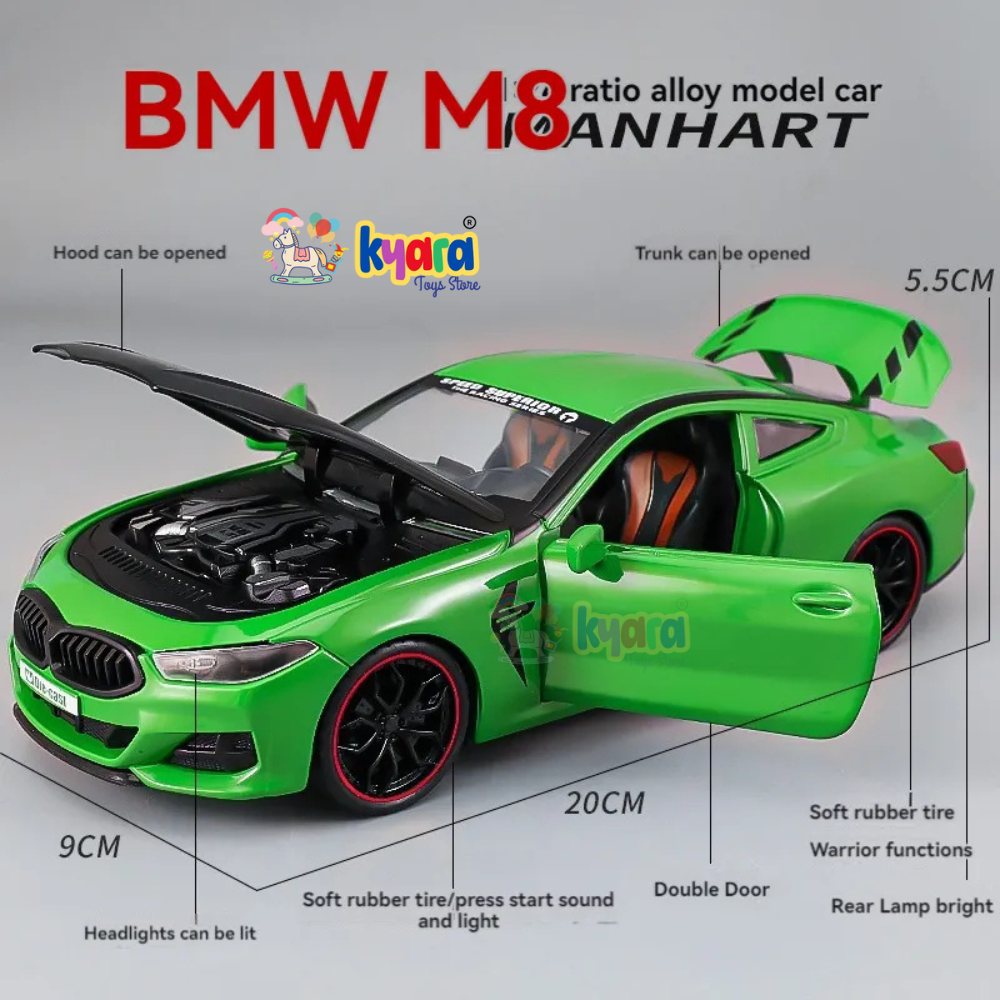 Bmw M8 Sports Scale Model Diecast Metalcar - All Size