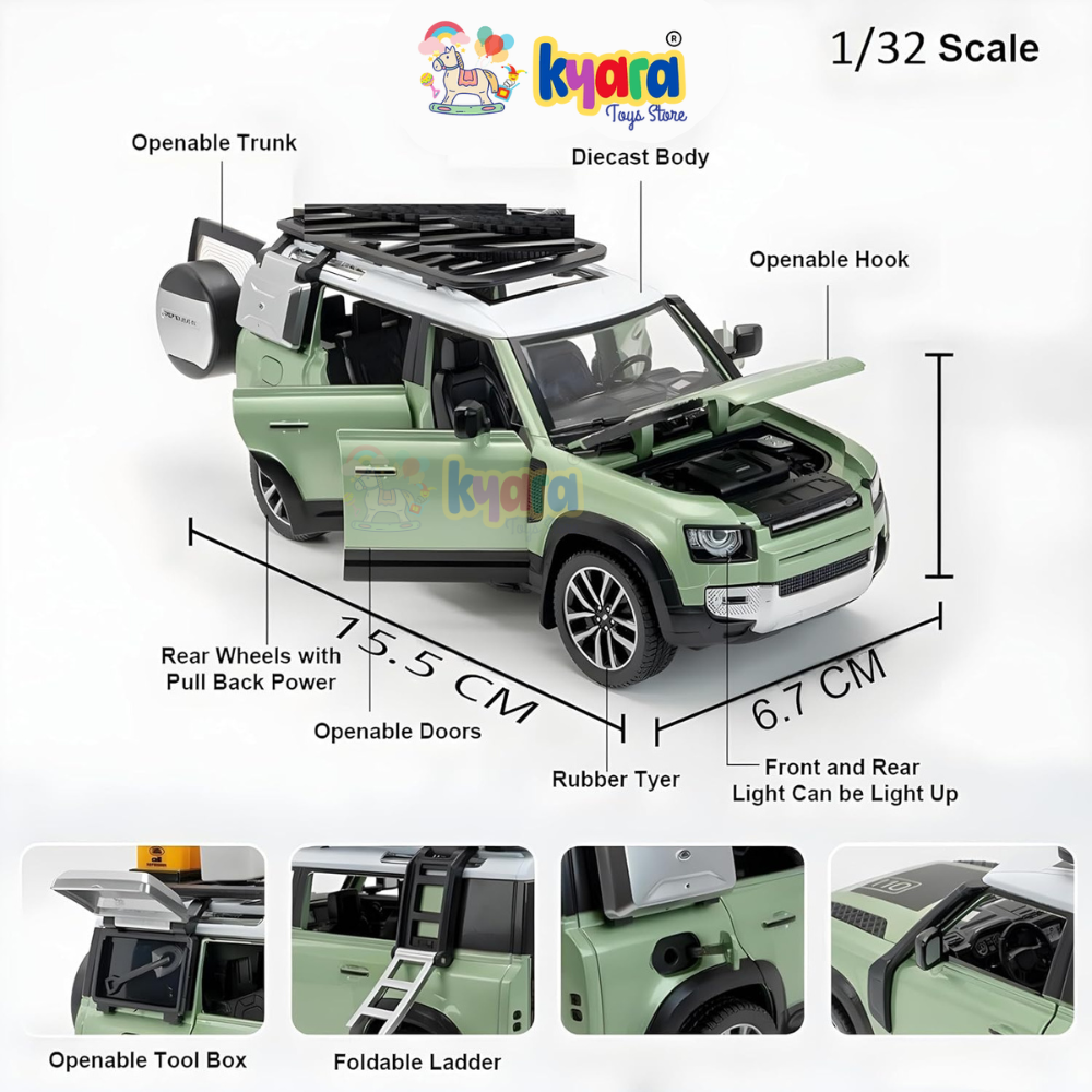 Range Rover Defender 110 Scale Model Diecast Metalcar - All Size