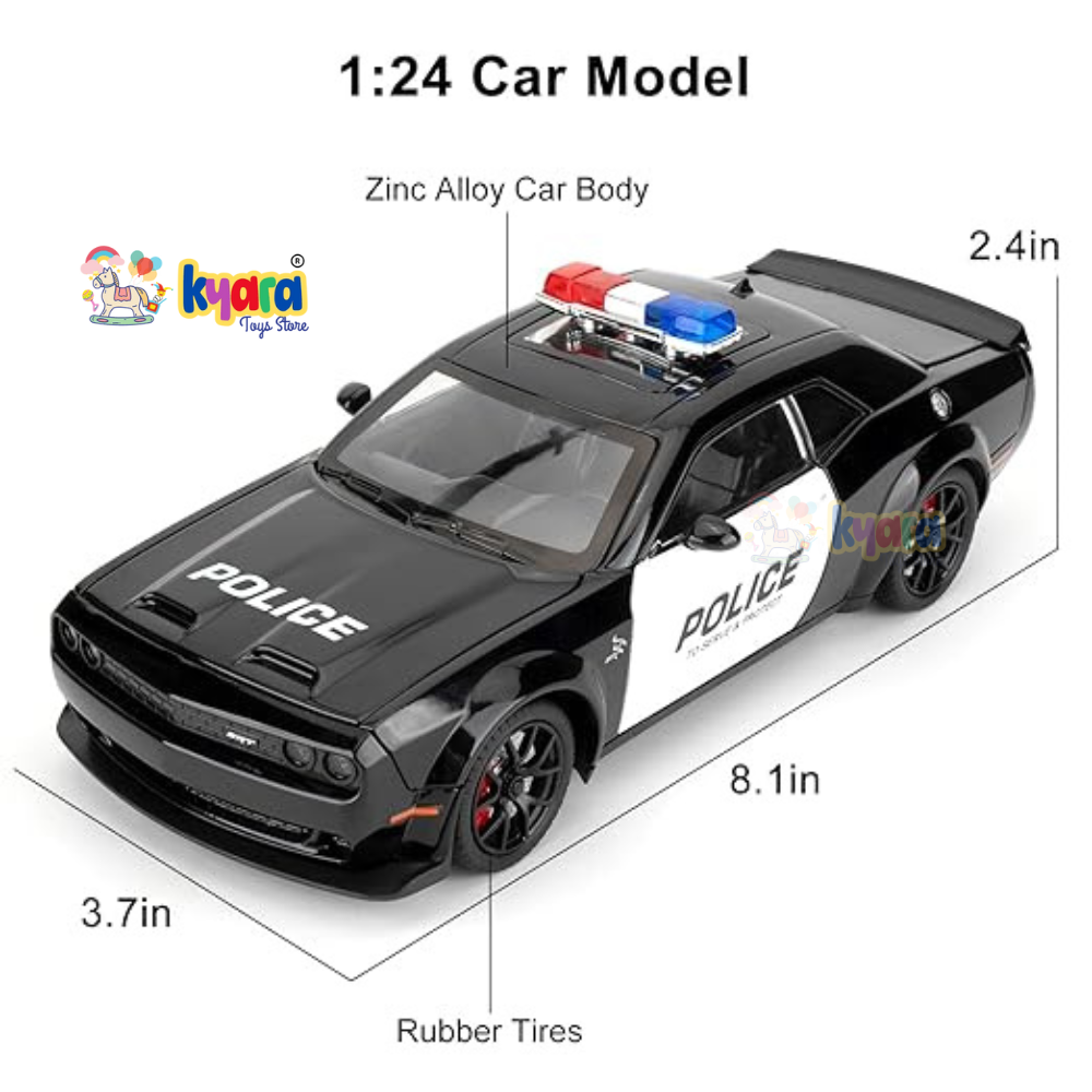 Dodge Challenger Srt Police  Scale Model Diecast Metalcar - All Size