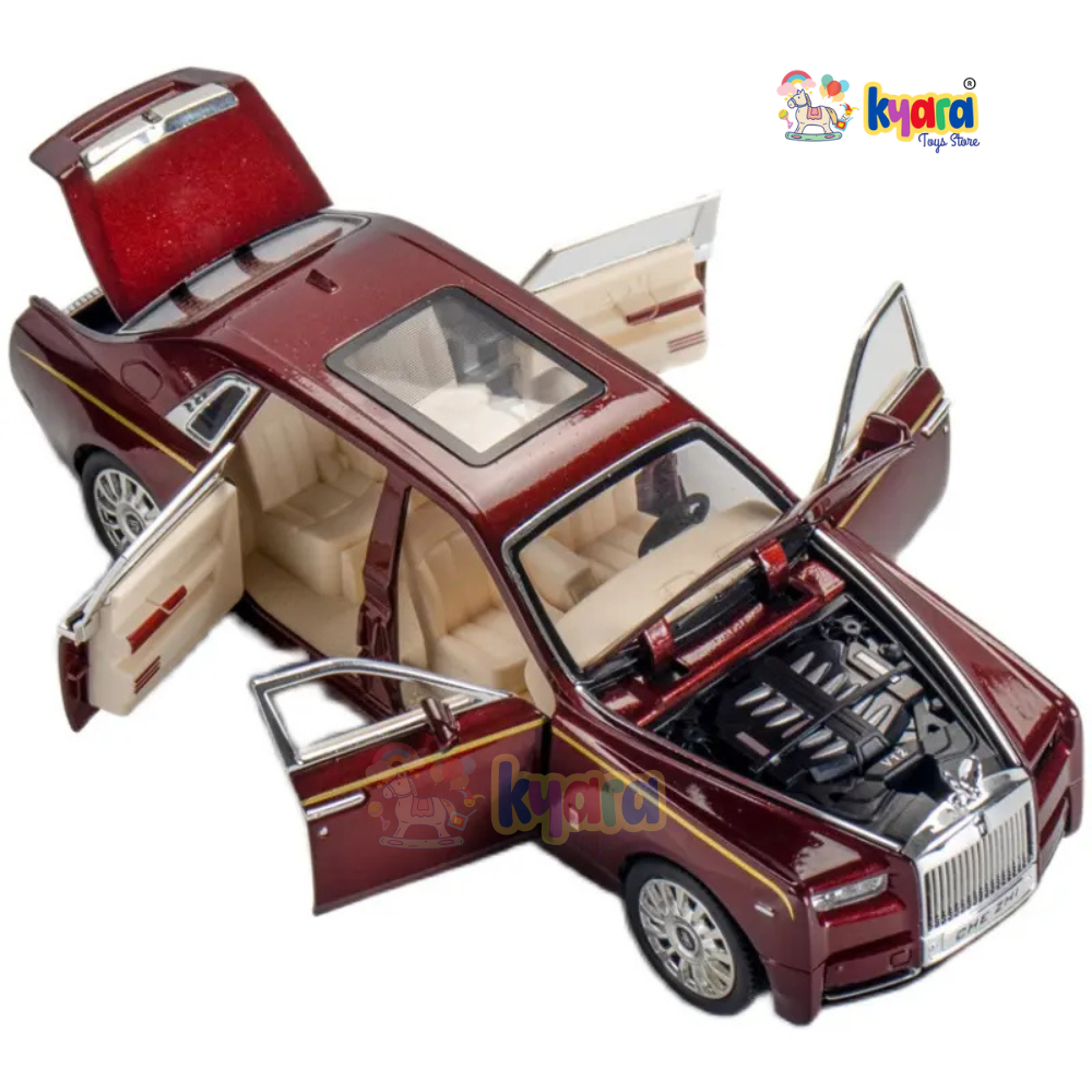 Rolls Royce Phantom Maroon Diecast Scale Model Metal Car
