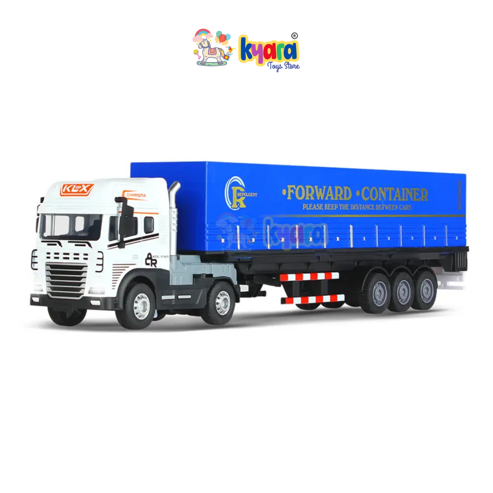 NEW ARRIVALS DIECAST ALLOY INERTIA TRUCK 4WD FRICTION POWER TRAILER DIECAST TOY CARS WITH TRANSPORT FEATURE