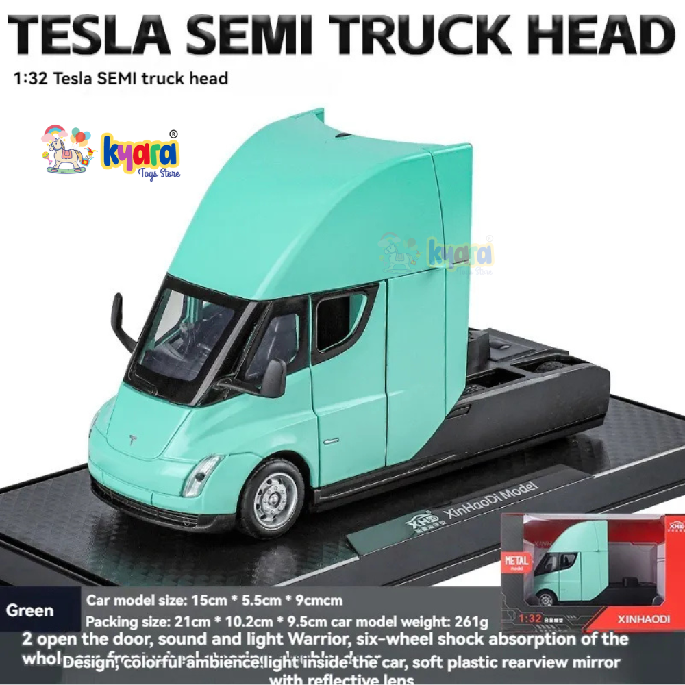 Tesla Semi Truck Head Scale Model Diecast Metalcar - All Size