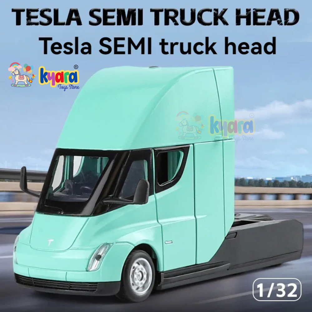 Tesla Semi Truck Head Scale Model Diecast Metalcar - All Size