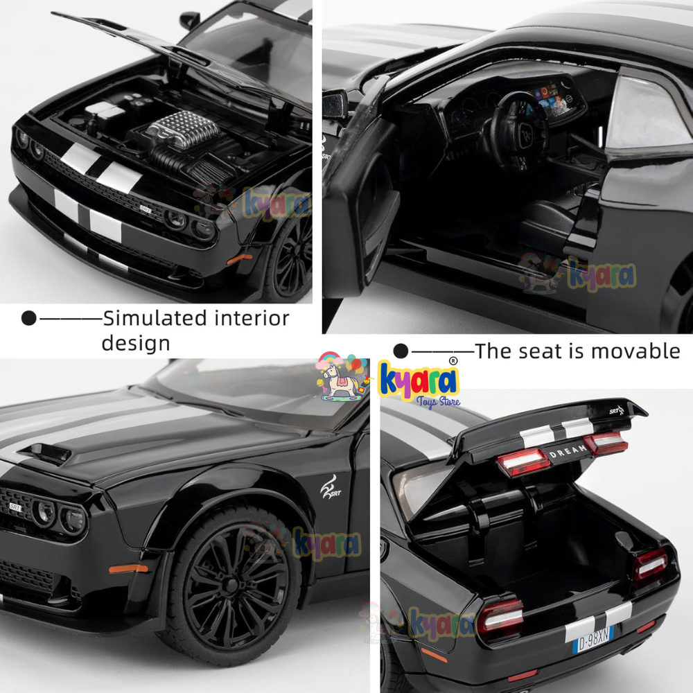 Dodge Challenger Srt Hellcat Scale Model Diecast Metal Car - All Size