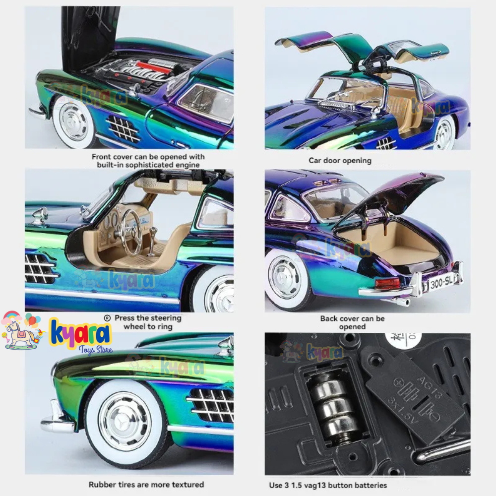 Mercedes-benz 300sl Scale Model Diecast Metalcar - All Size