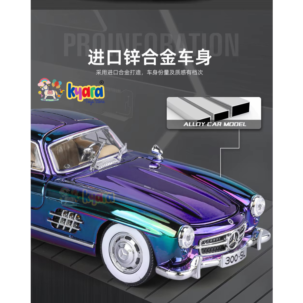 Mercedes-benz 300sl Scale Model Diecast Metalcar - All Size
