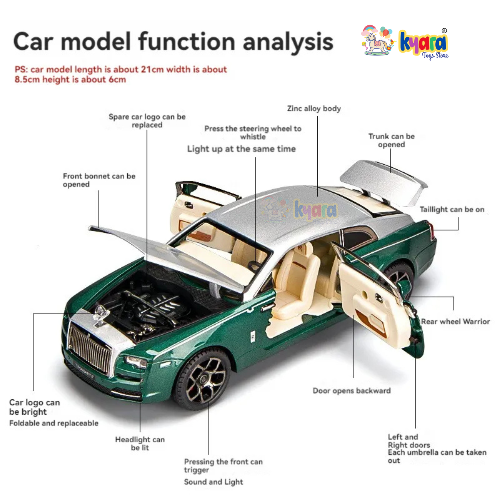 Rolls Royce Wraith Mansory Scale Model Diecast Metalcar - All Size