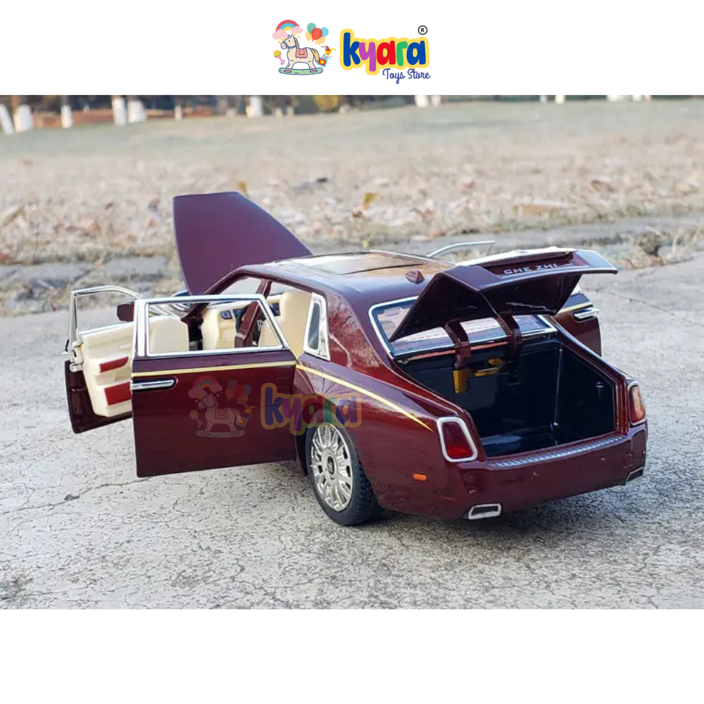 Rolls Royce Phantom Maroon Diecast Scale Model Metal Car