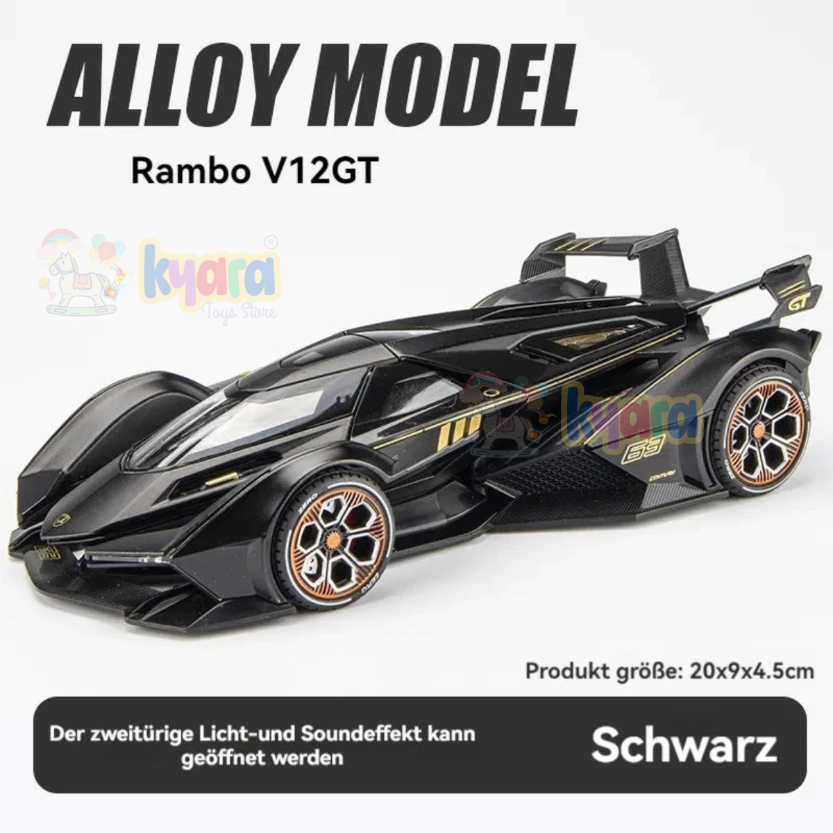 Lamborghini V12 Scale Model Diecast Metalcar - All Size