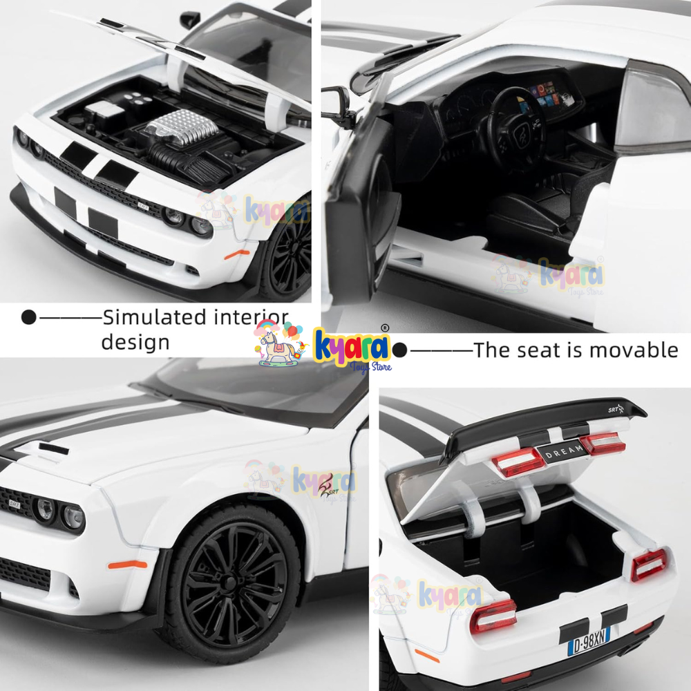 Dodge Challenger Srt Hellcat Scale Model Diecast Metal Car - All Size