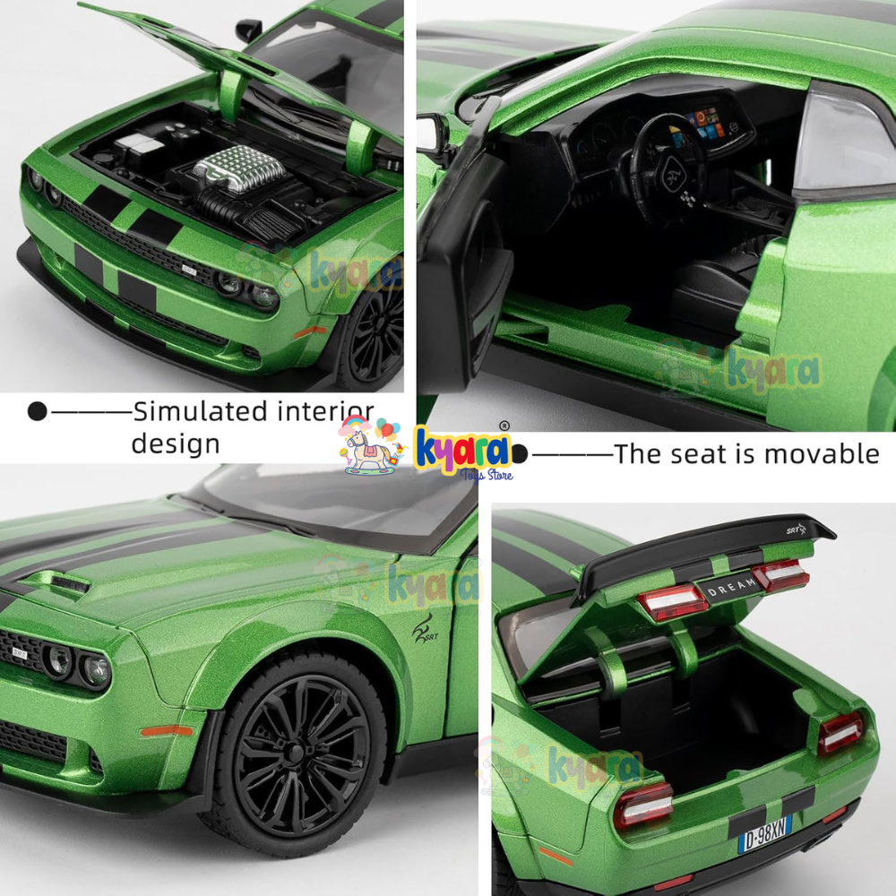 Dodge Challenger Srt Hellcat Scale Model Diecast Metal Car - All Size