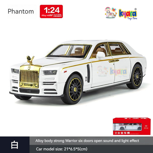 Rolls-royce Phantom White Scale Model Diecast Metalcar - All Size