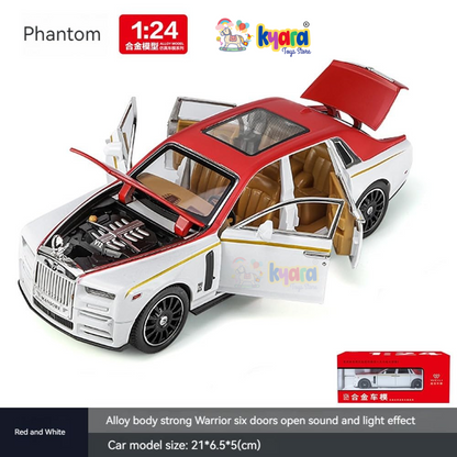 Rolls-royce Phantom White Scale Model Diecast Metalcar - All Size
