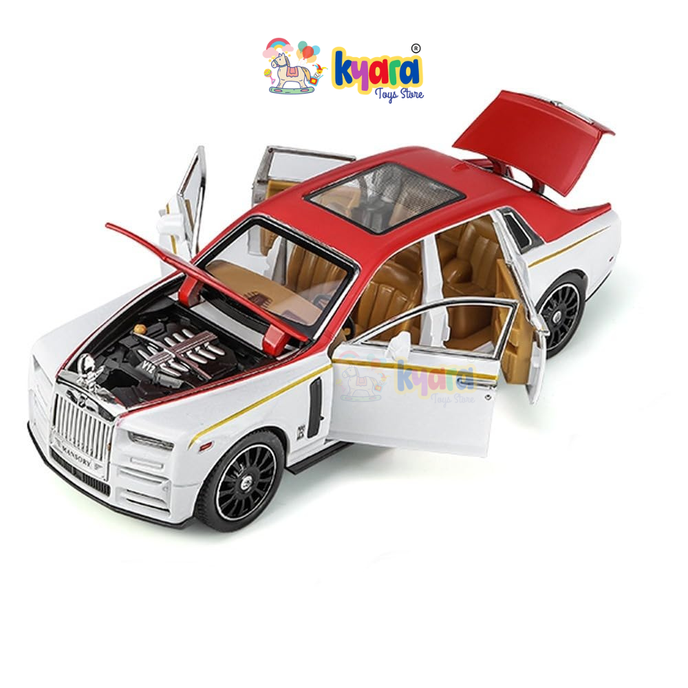 Rolls-royce Phantom White Scale Model Diecast Metalcar - All Size