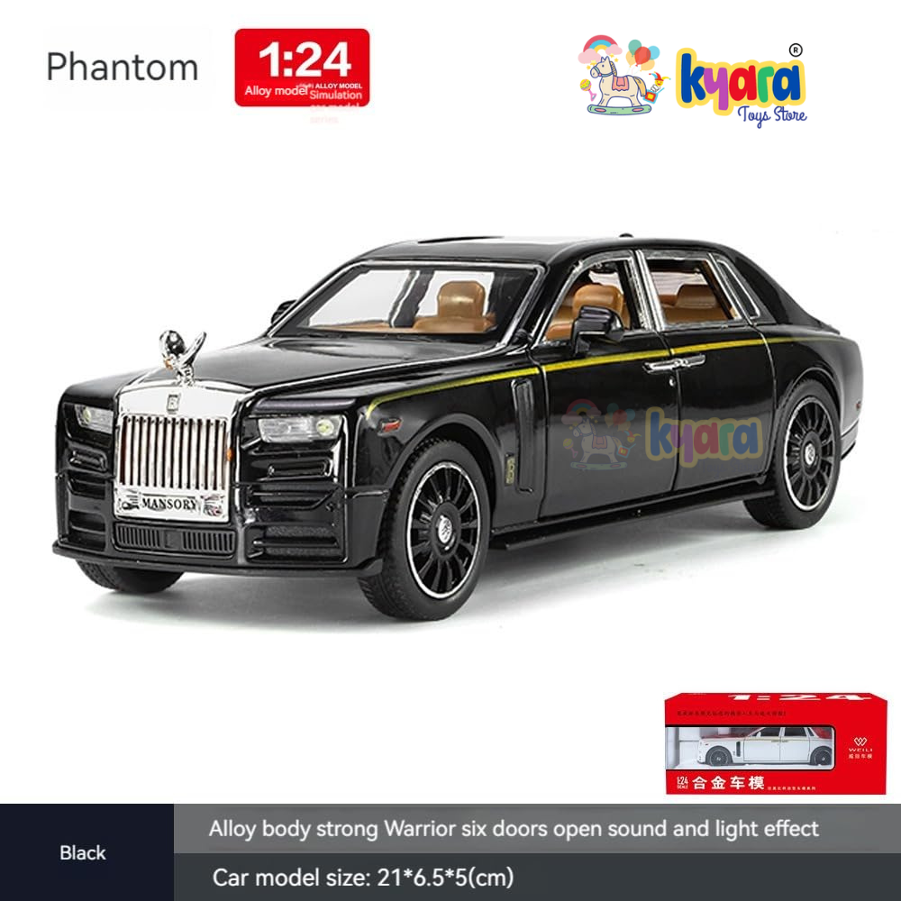 Rolls-royce Phantom White Scale Model Diecast Metalcar - All Size
