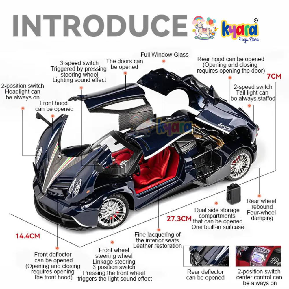 Pagani Huayra Scale Model Diecast Metalcar - All Size