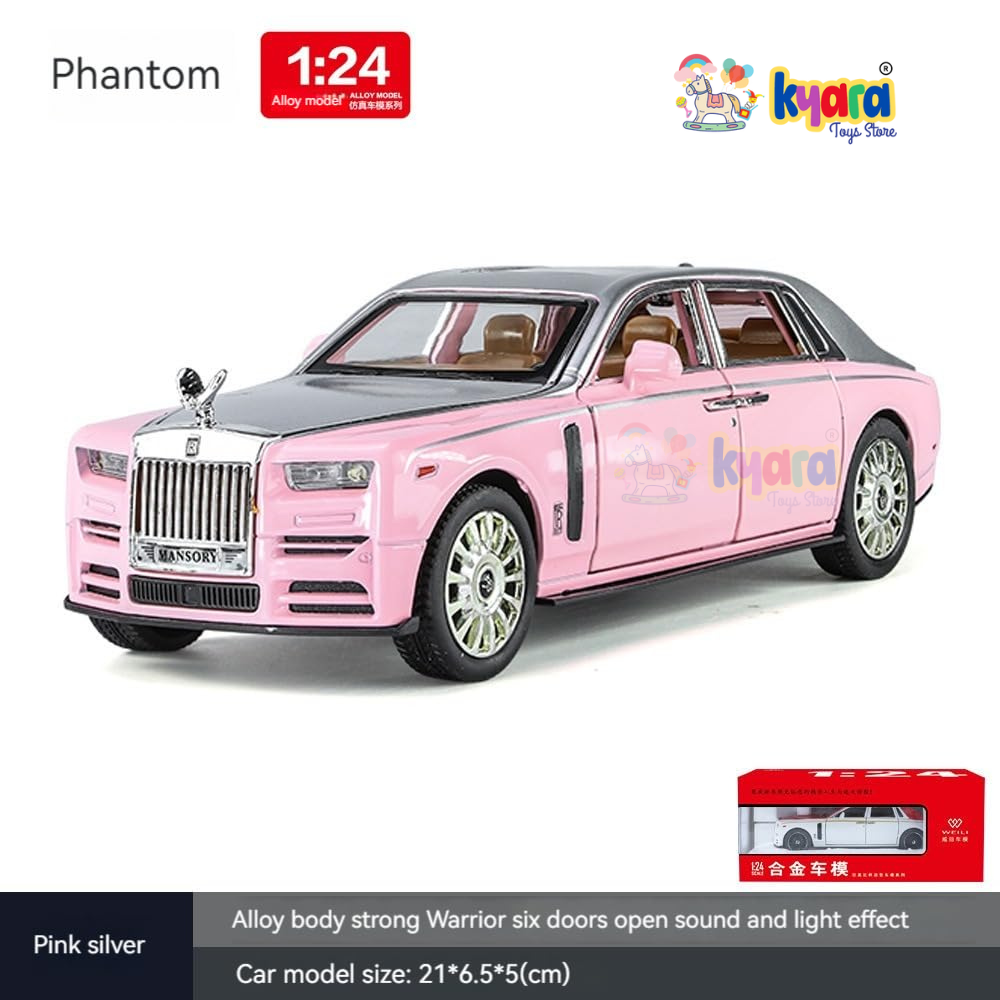 Rolls-royce Phantom White Scale Model Diecast Metalcar - All Size