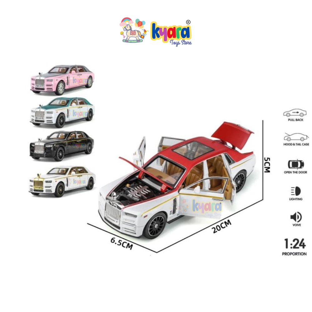 Rolls-royce Phantom White Scale Model Diecast Metalcar - All Size