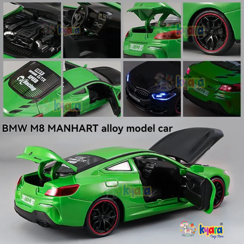 Bmw M8 Sports Scale Model Diecast Metalcar - All Size