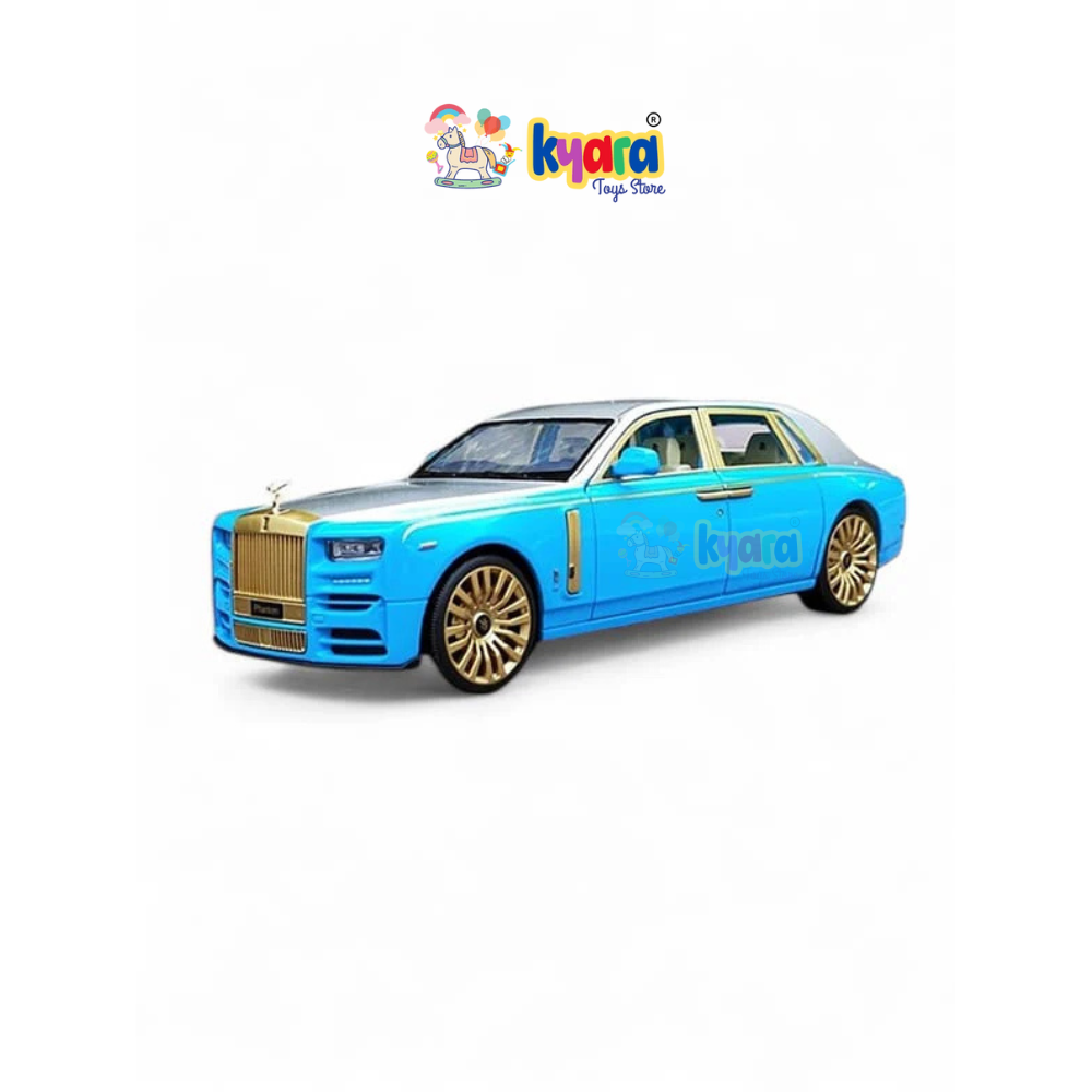 Rolls-royce Phantom Blue Scale Model Diecast Metalcar - All Size