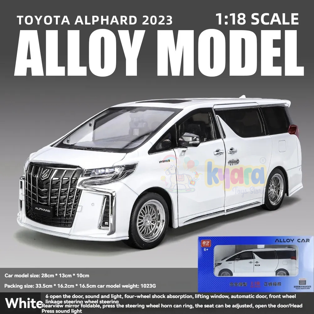 Toyota Alphard Scale Model Diecast Metalcar - All Size