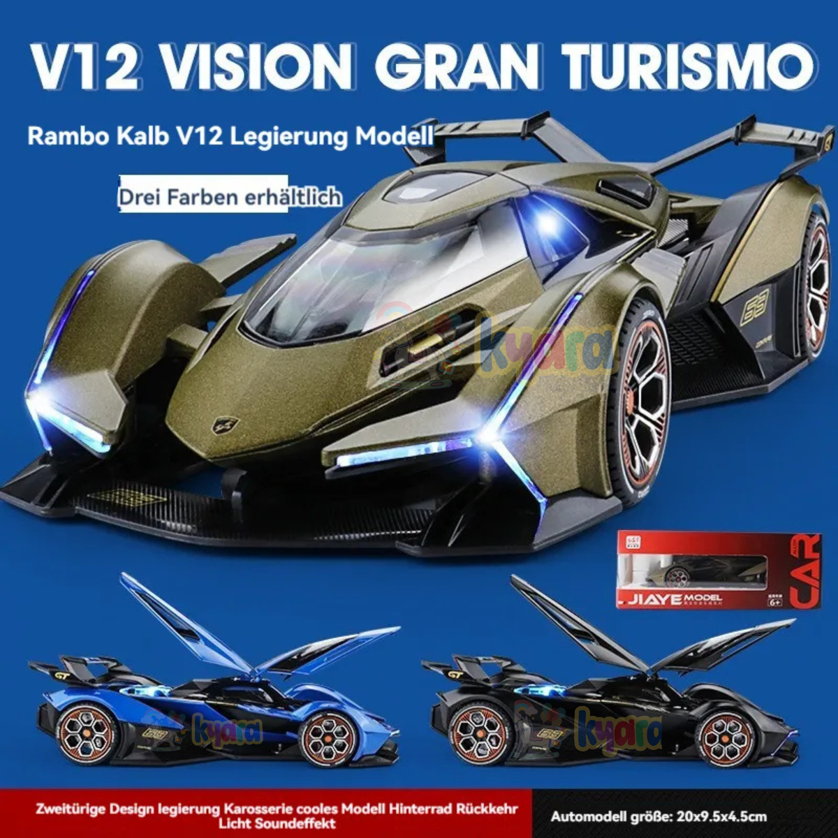 Lamborghini V12 Scale Model Diecast Metalcar - All Size