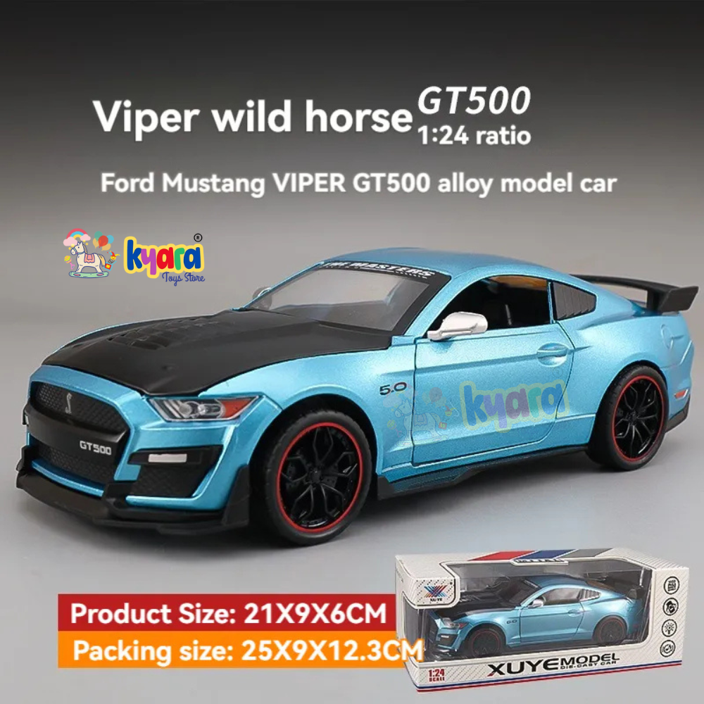 Ford Mustang Viper Gt500 Scale Model Diecast Metalcar Red - All Size