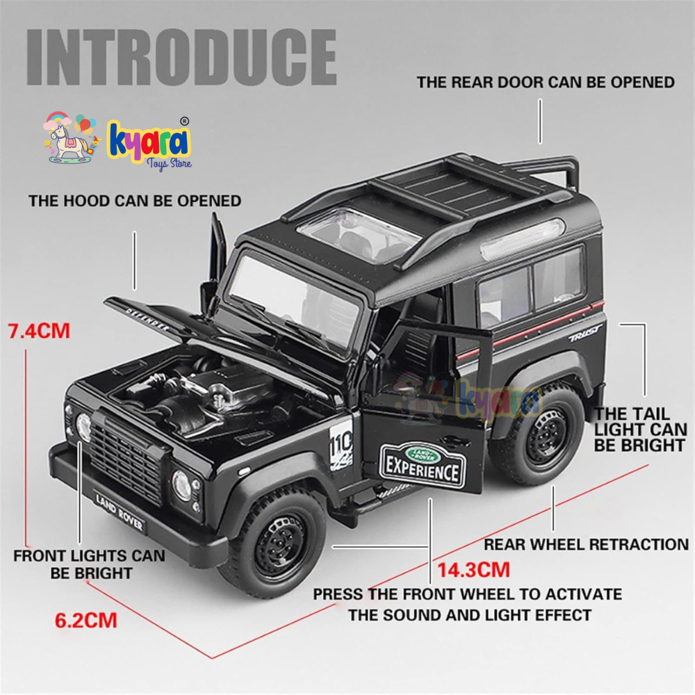 Land Rover Defender 110 Scale Model Diecast Metalcar - All Size