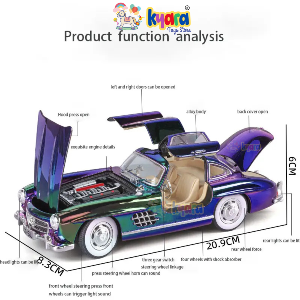 Mercedes-benz 300sl Scale Model Diecast Metalcar - All Size