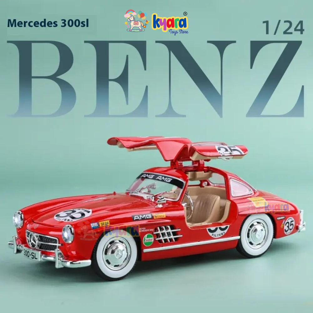 Mercedes Benz 300sl Vintage Sports Scale Model Diecast Metalcar - All Size