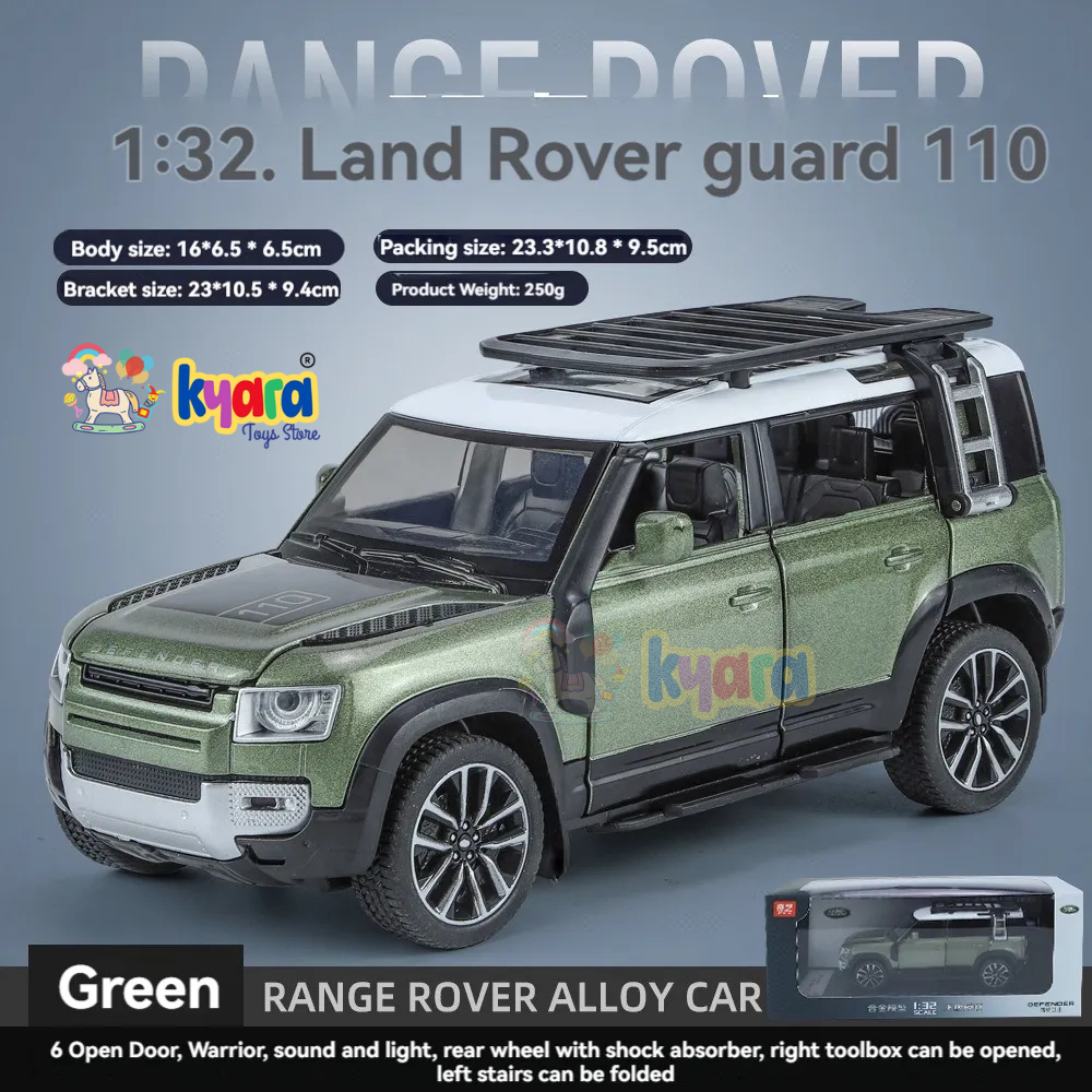 Range Rover Defender 110 Scale Model Diecast Metalcar - All Size