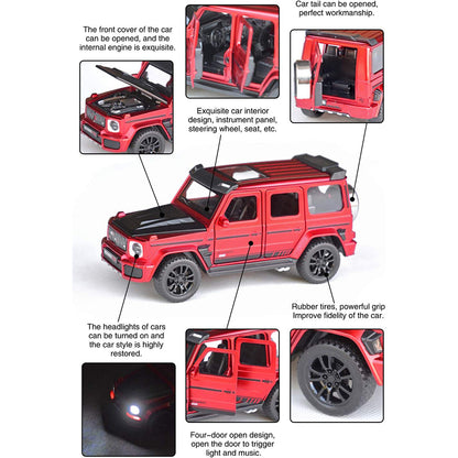 BRABUS 700 SUV 1:32 DIECAST METAL PULLBACK TOY CAR WITH OPENABLE DOORS & LIGHT, MUSIC BOYS CAR FOR KIDS BEST TOYS GIFTS TOYS FOR KIDS [SIZE:-15.5CM*6.5CM*6.5CM]【 MULTICOLOR 】