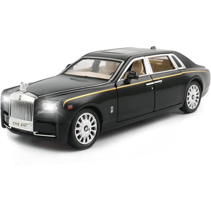 Rolls-royce Phantom Black Scale Model Diecast Metalcar - All Size