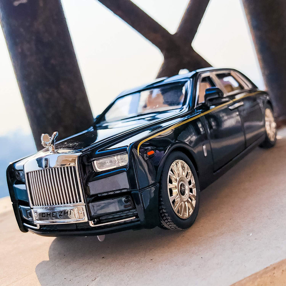 Rolls-royce Phantom Black Scale Model Diecast Metalcar - All Size