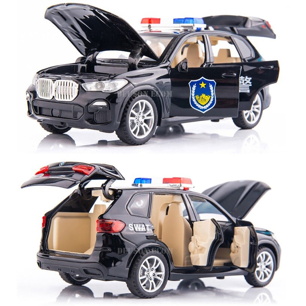 BMW 1:32 Diecast Scale Model Metal Pull Back with Openable Doors & Light, Music Toy Vehicle for Kids 【 MULTICOLOR 】