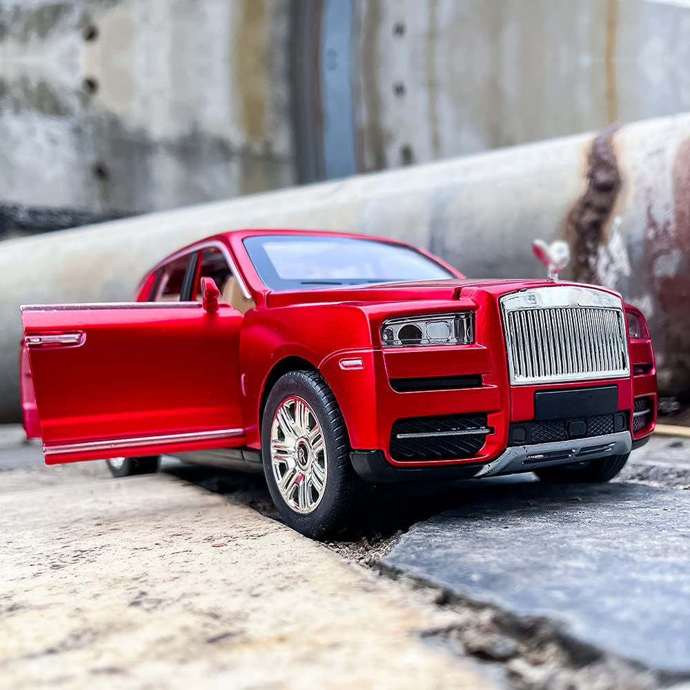 1:24 Scale Die Cast Rolls Royce Metal Car Toy With Light And Sound For Kid (Black, Red, Blue, Pack Of 1)