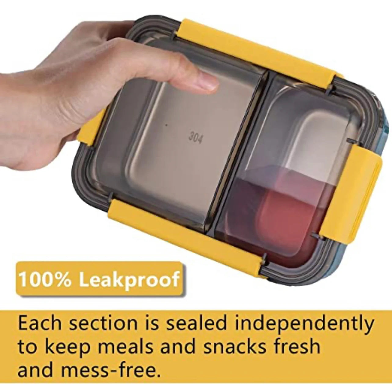 Spill Free 2 Divided Lunchbox