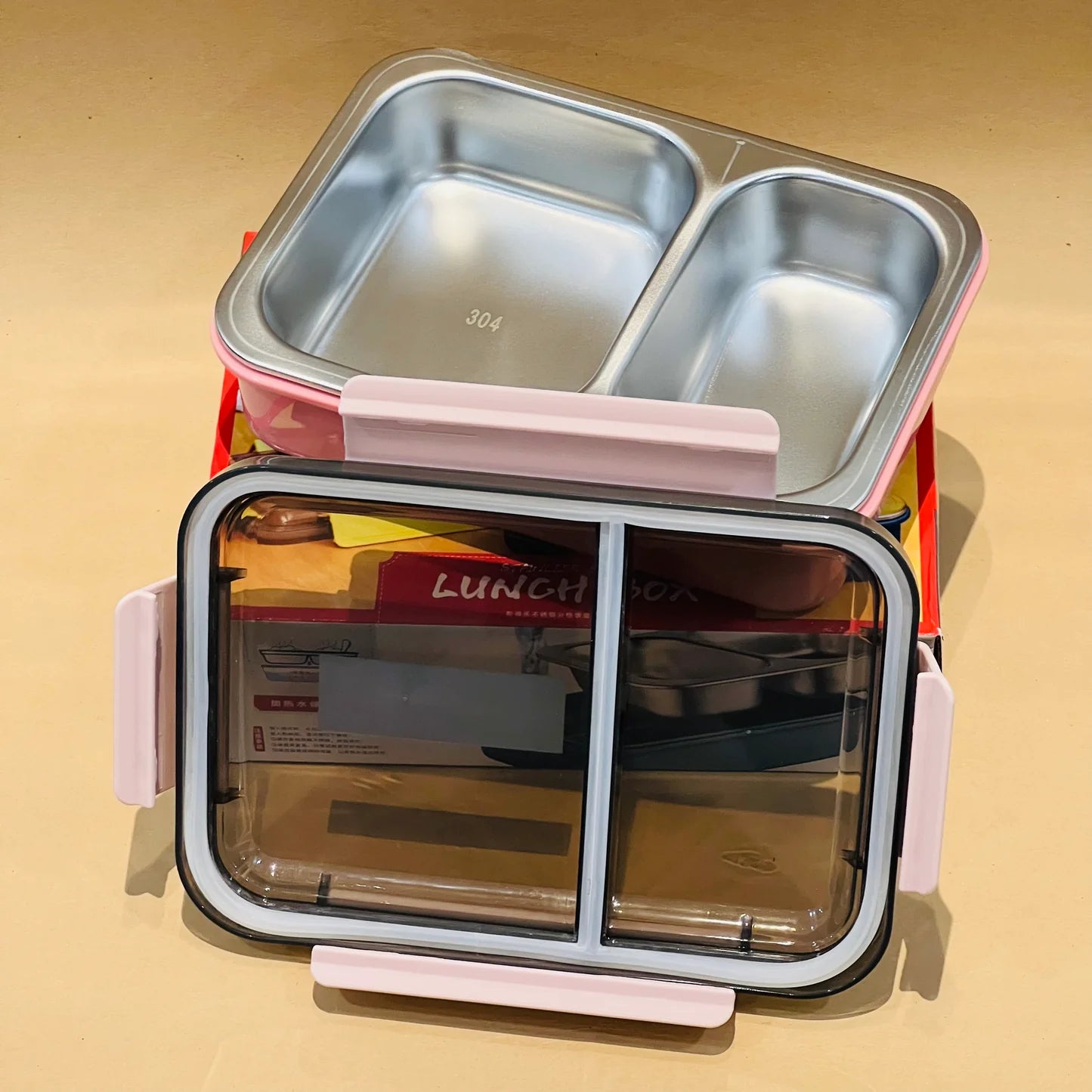 Spill Free 2 Divided Lunchbox