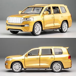 Toyota Land Cruiser Prado 1:32 Ally Metal Car Model Toy With Music (4 Color Available 1 Color Send)