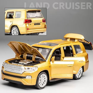 Toyota Land Cruiser Prado 1:32 Ally Metal Car Model Toy With Music (4 Color Available 1 Color Send)