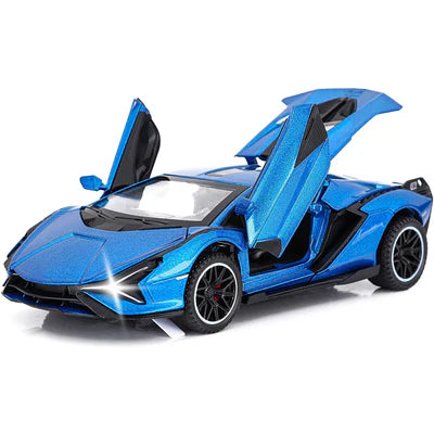 1:24 Metal Car Lamborghini Sian Die Cast Alloy Light & Sound MultiColor (MultiColor, Pack Of1)