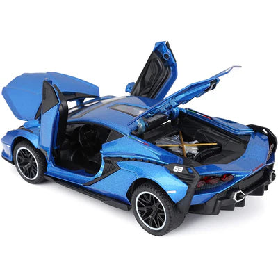 1:24 Metal Car Lamborghini Sian Die Cast Alloy Light & Sound MultiColor (MultiColor, Pack Of1)