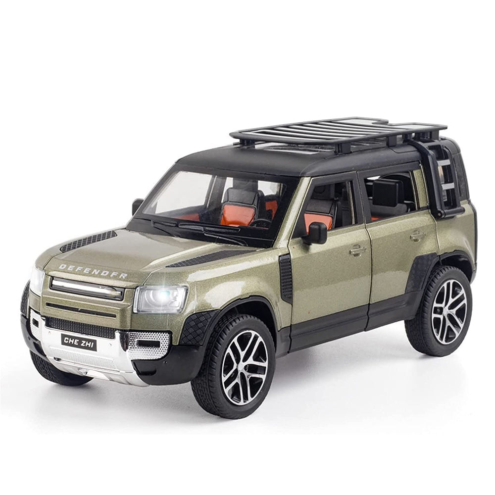 Big Sized Defender Land Rover 1:24 Light & Sound effect diecast car Toys for Boys baby toys birthday gift car toys [Size:-21 CM*9CM*8.5CM]