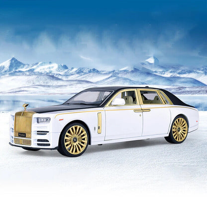 Rolls Royce Phantom Scale Model Diecast Metalcar Lux Gold - All Size