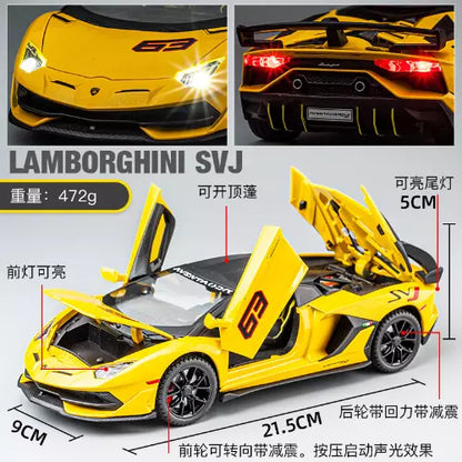 Lamborghini Svj-63 Scale Model Diecast Metalcar - All Size