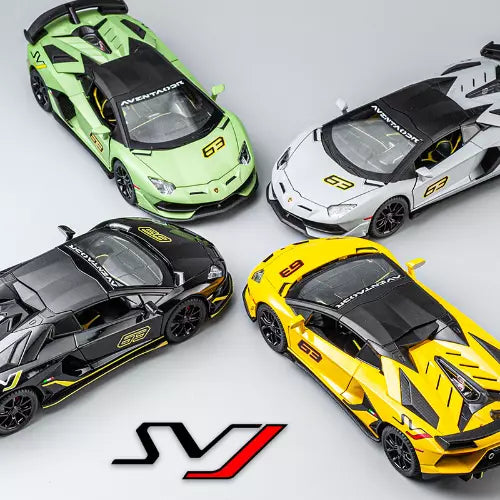 BIG SIZE LAMBORGHINI SVJ-63 1:24 DIECAST METAL PULLBACK TOY CAR WITH OPENABLE DOORS & LIGHT, MUSIC BOYS CAR FOR KIDS BEST TOYS GIFTS TOYS FOR KIDS [SIZE:-21.5CM*9.8CM*5CM]【 MULTICOLOR 】