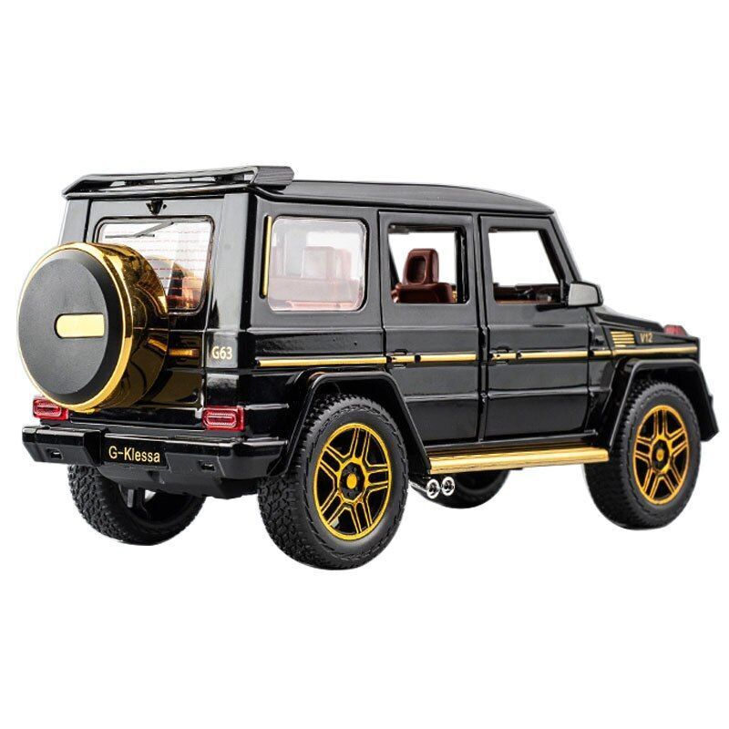 MERCEDES BENZ G-KLESSA G-63 1:32 DIECAST METAL PULLBACK TOY CAR WITH OPENABLE DOORS & LIGHT, MUSIC BOYS CAR FOR KIDS BEST TOYS GIFTS TOYS FOR KIDS [SIZE:-16.5CM*7CM*6.5CM]【 MULTICOLOR 】