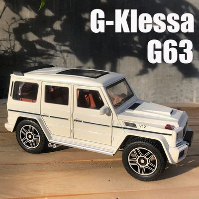 BIG SIZE MERCEDES BENZ G-KLESSA G-63 1:24 DIECAST METAL PULLBACK TOY CAR WITH OPENABLE DOORS & LIGHT, MUSIC BOYS CAR FOR KIDS BEST TOYS GIFTS TOYS FOR KIDS [SIZE:-22CM*9.3CM*8.5CM]【 MULTICOLOR 】